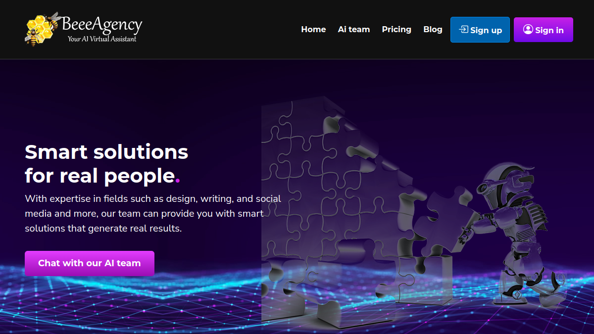 Screenshot of BeeeAgency