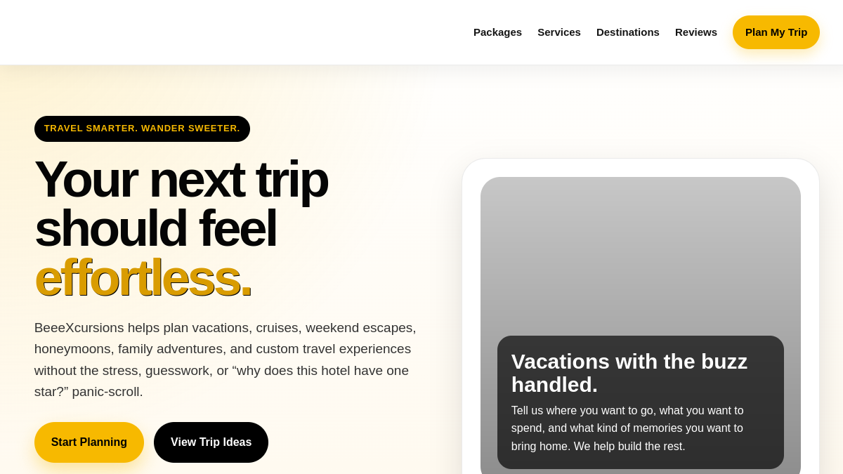 Screenshot of BeeeXcursion
