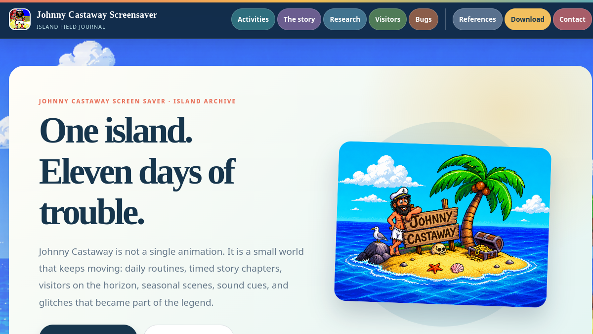 Screenshot of Johnny Castaway ScreenSaver